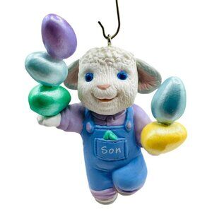 Hallmark Keepsake Son Easter Series Ornament 1993 Vintage w/ Box Lamb and Eggs